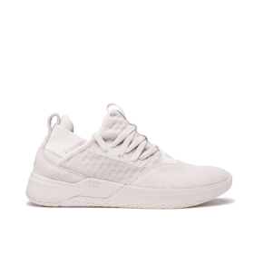 Supra Mens TITANIUM Off White/ Off White Low Top Shoes | CA-15370